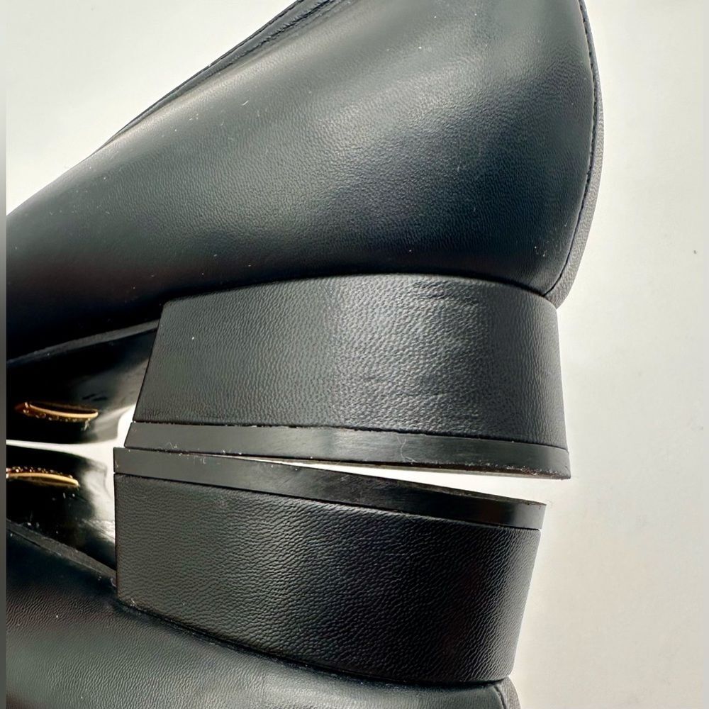 Gucci Baby Horsebit Black Leather Flats Pumps Square Toe EU 41 US 11 - Picture 13 of 14